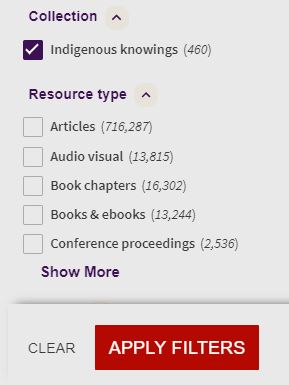 Indigenous knowing filter