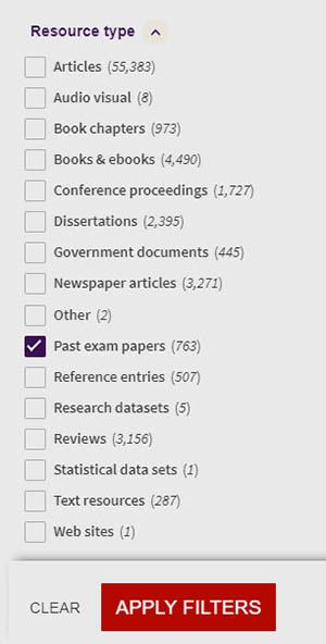 past exam resource type filter 300x600